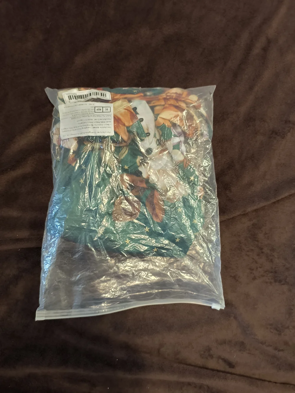 Floral Cold-Shoulder Women’s Top in Teal - Picture 8 of 9
